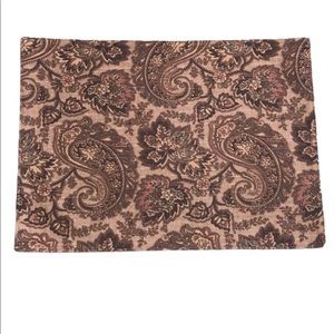 Brown Floral Paisley Cotton Dining Table Placemats